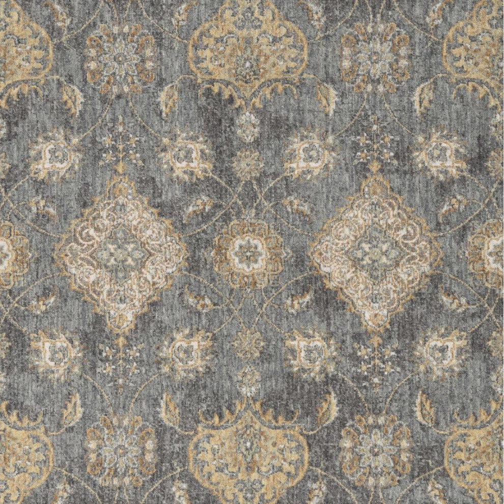 KAS Ria 6822 Slate Gray Sofia Area Rug, 2'3"x7'6" Runner