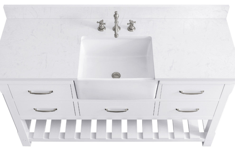 Wesley 60" Bathroom Vanity, White