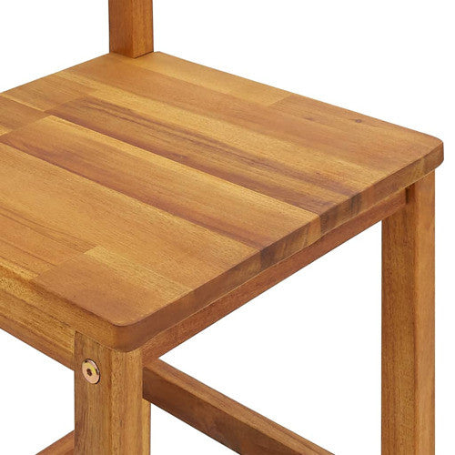 vidaXL Patio Bar Set Outdoor Table and Chairs 3 Piece Solid Acacia Wood Brown