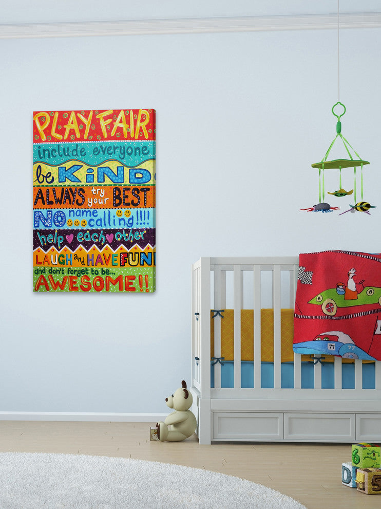 Marmont Hill, "Playroom Rules II" by Nicola Joyner on Wrapped Canvas, 40x60