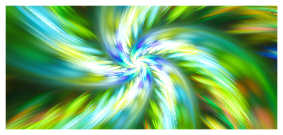 Beautiful Green Flower Petals, Large Floral Canvas Art Print, 60"x28"