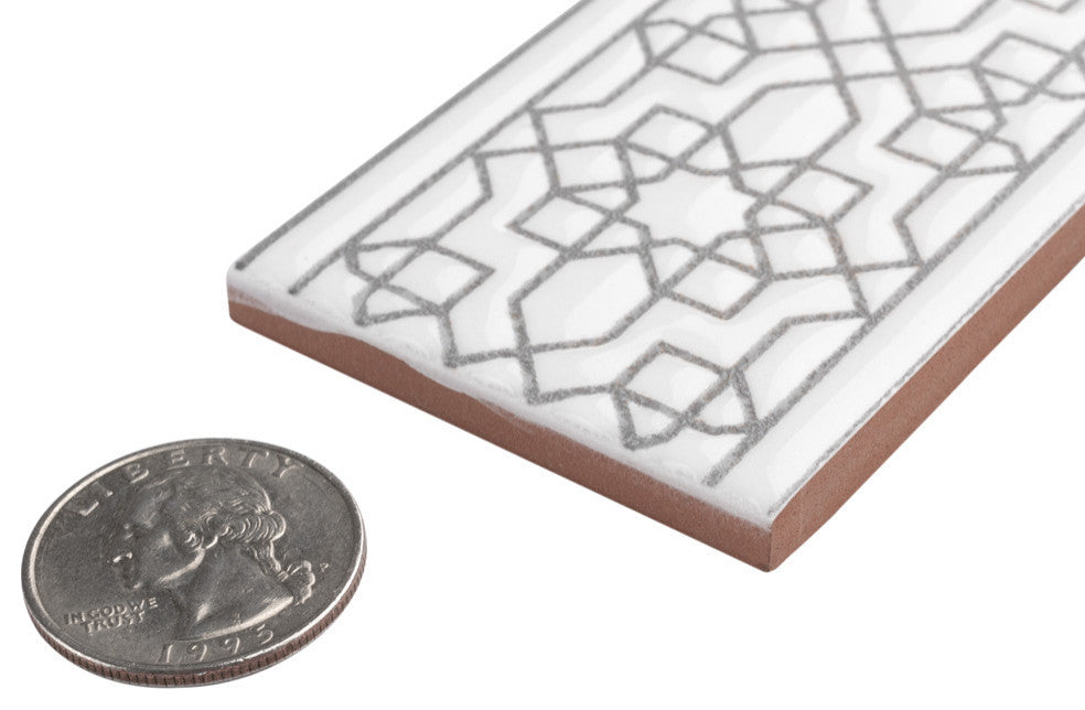 Sevillano Listello Estrella White Ceramic Wall Trim