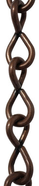 Steel Single Jack Basket Chain, Various Finishes, 3 Sizes, Antique Copper, U15