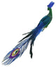 11" Regal Peacock Blue and Green Bird Clip-On Christmas Ornament
