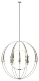 Double Cirque Large Scale Chandelier, Sterling Finish