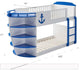 ACME Neptune Twin/Twin Bunk Bed WithStorage Shelves, Sky Blue Finish