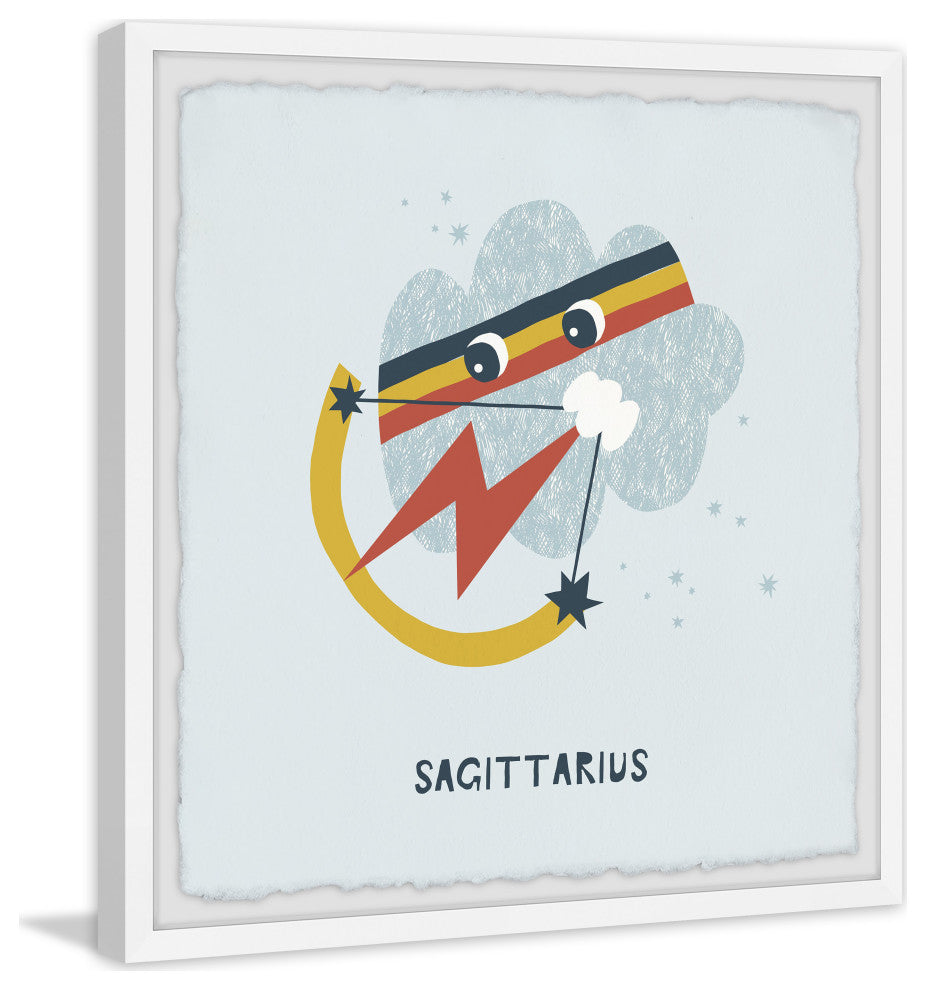 "Sagittarius" Framed Painting Print, 18x18