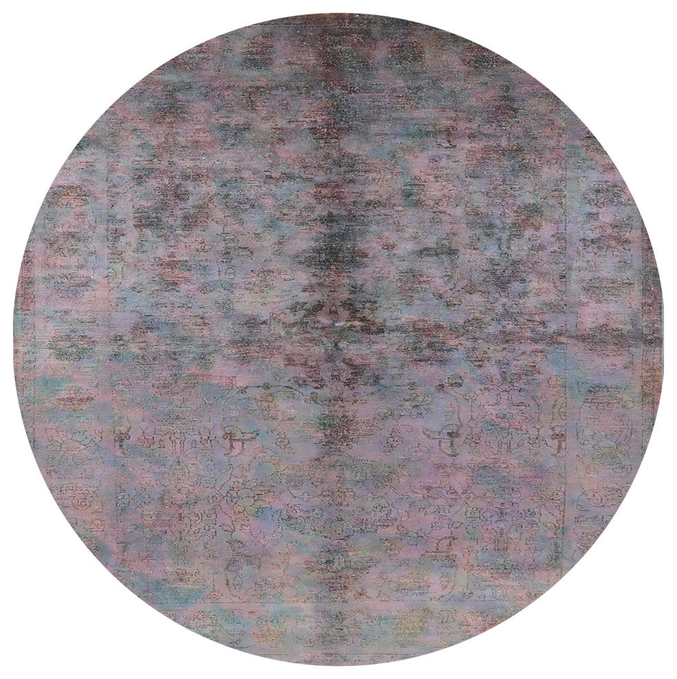 Ahgly Company Indoor Round Mid-Century Modern Area Rugs, 7' Round
