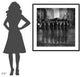 "Girls In The Rain" Framed Digital Print by Antonyus Bunjamin (Abe), 44x44"