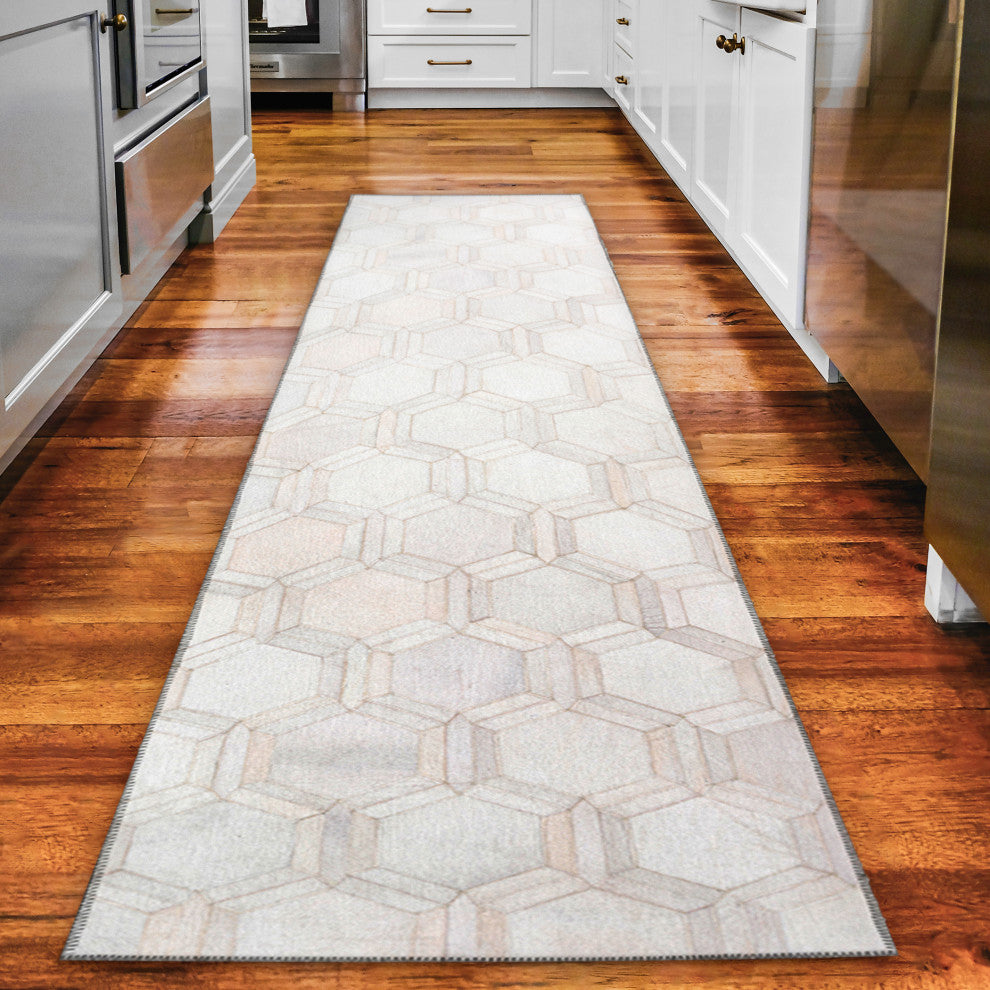 Indoor/Outdoor Stetson SS1 Linen Machine Washable 2'3" x 12' Runner Rug