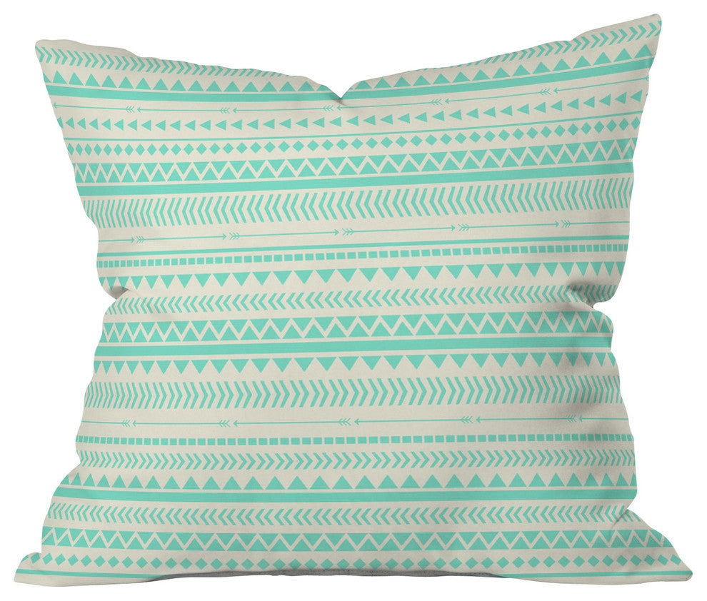 Deny Designs Allyson Johnson Mint Tribal Outdoor Throw Pillow