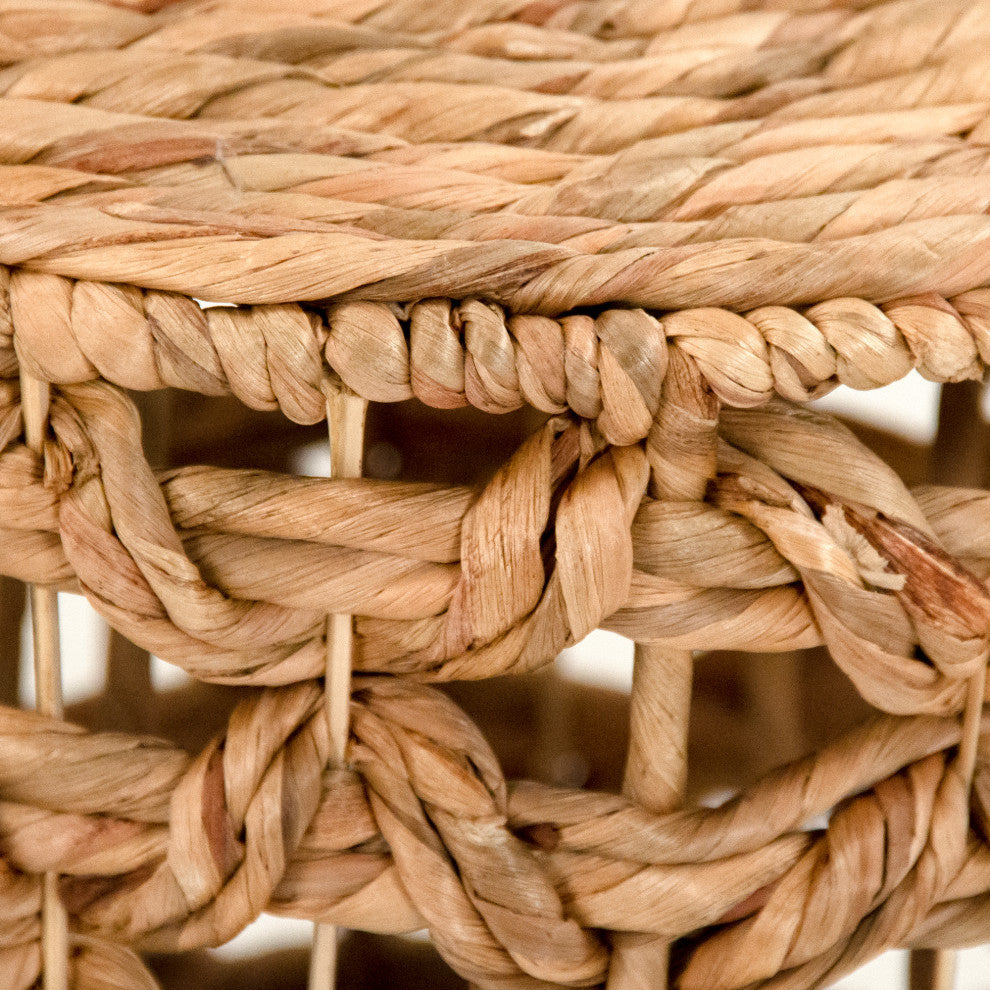 Cylindrical Woven Pouf