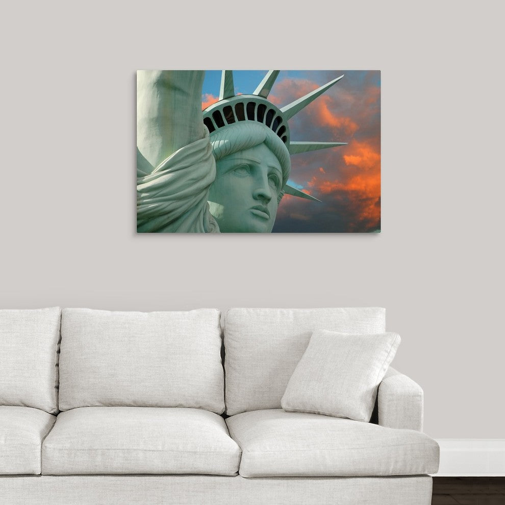 "Lady Liberty" Wrapped Canvas Art Print, 36"x24"x1.5"