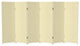 4' Tall Woven Fiber Room Divider, Cream, 6 Panel