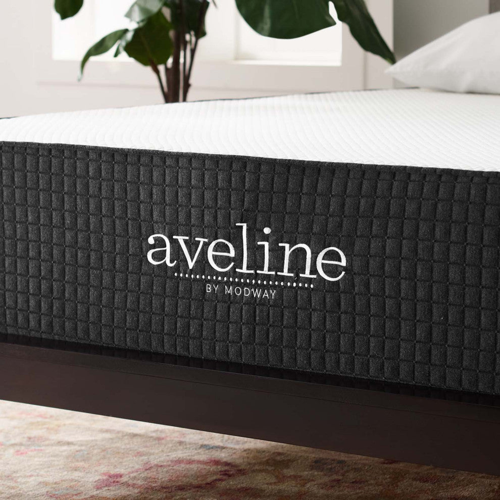 12" Memory Foam Mattress, Queen Size, White, Modern Contemporary, Bedroom