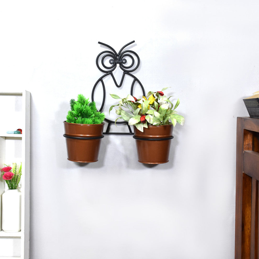 Handmade 100% Iron Round Modern Planters Pot, Copper