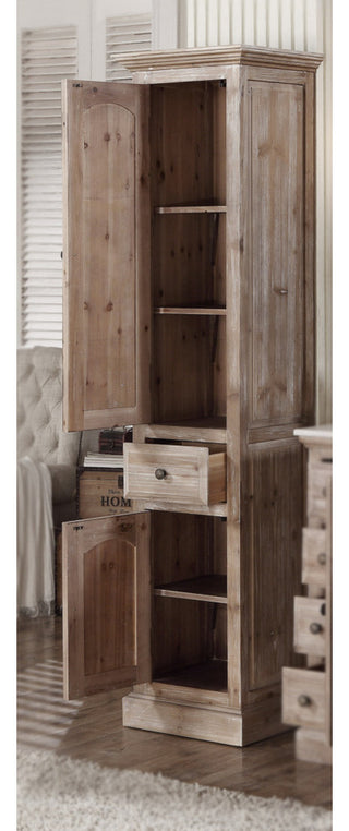 Rustic Solid Fir Side Cabinet Linen Tower