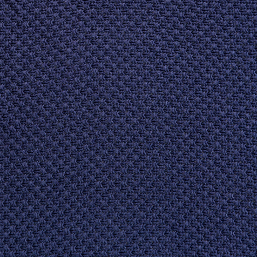 Cotton Knit Throw Blanket, 50"x60", Navy, 1 Piece