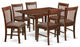 7 Pc Kitchen Nook Dining Set -Table With Leaf And 6 Dining Chairs