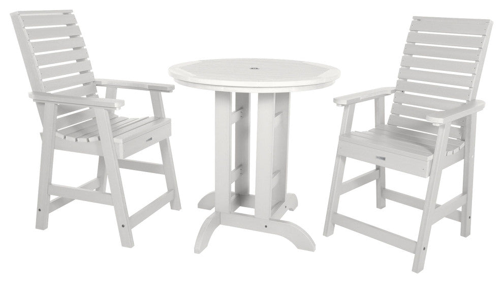 Weatherly 3-Piece Counter-Height Dining Set, White