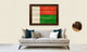 Malawi Country Textured Flag Print With Brown Gold Frame, 19"X27"
