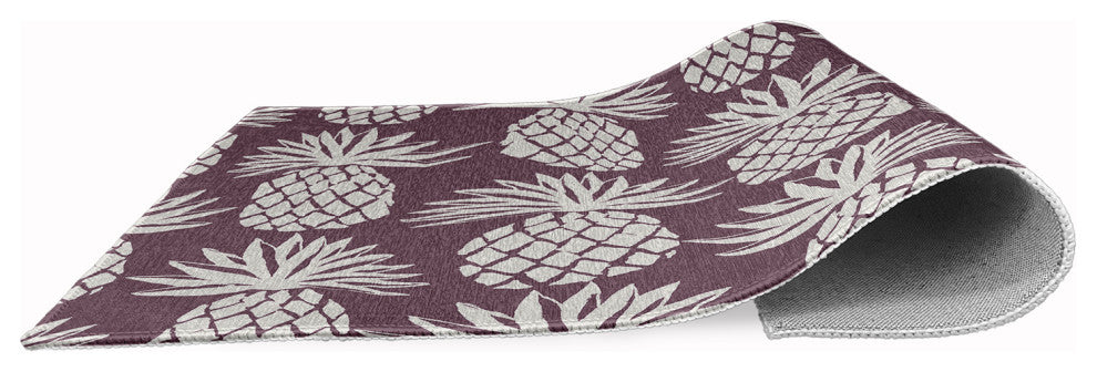 Pineapple Pattern Chenille Rug