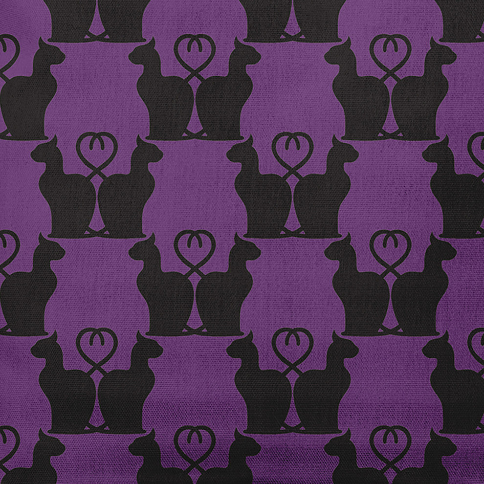 18" x 18" Cat Clowder Decorative Throw Pillow, Amethyst