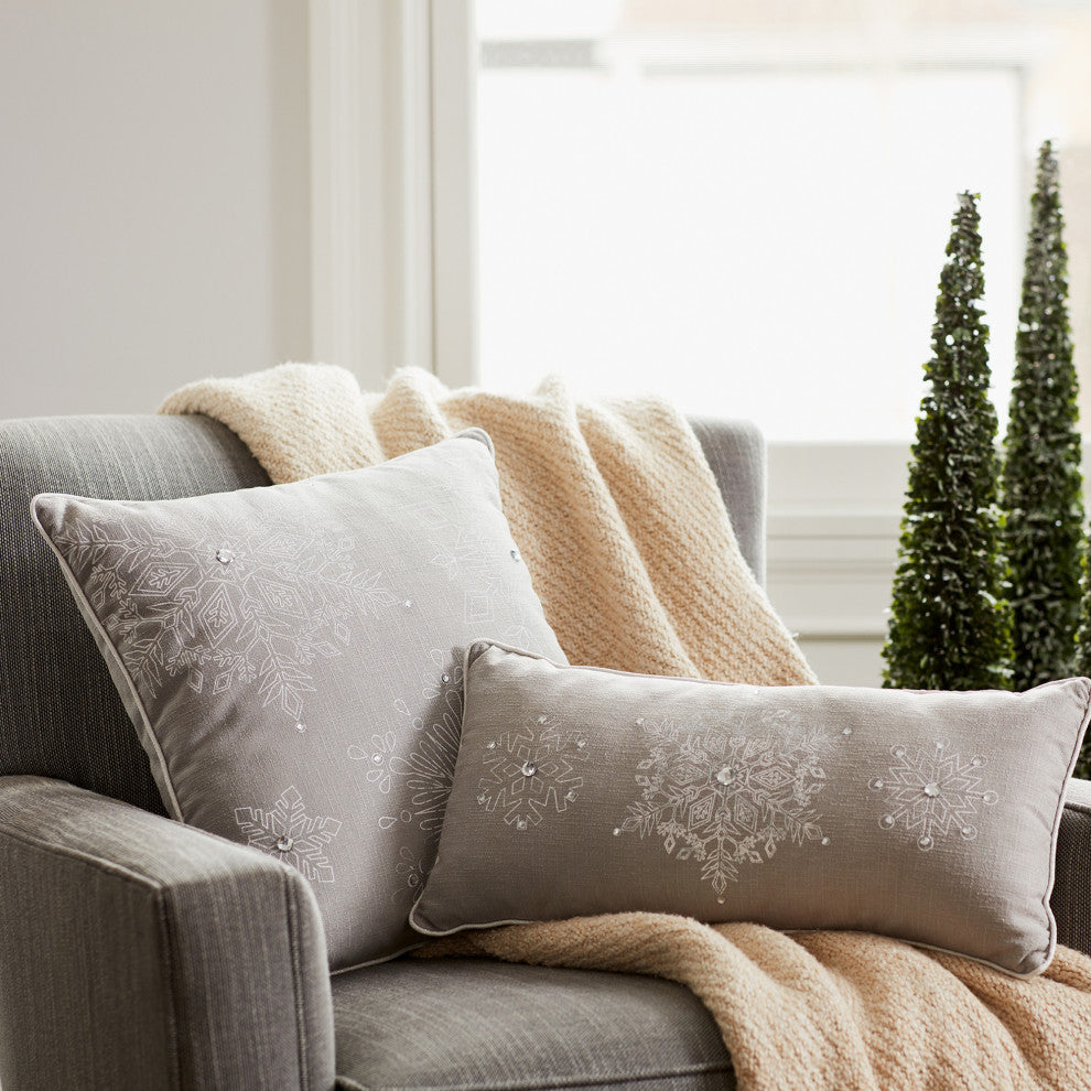 Snowflake Pillow, 2-Piece Set