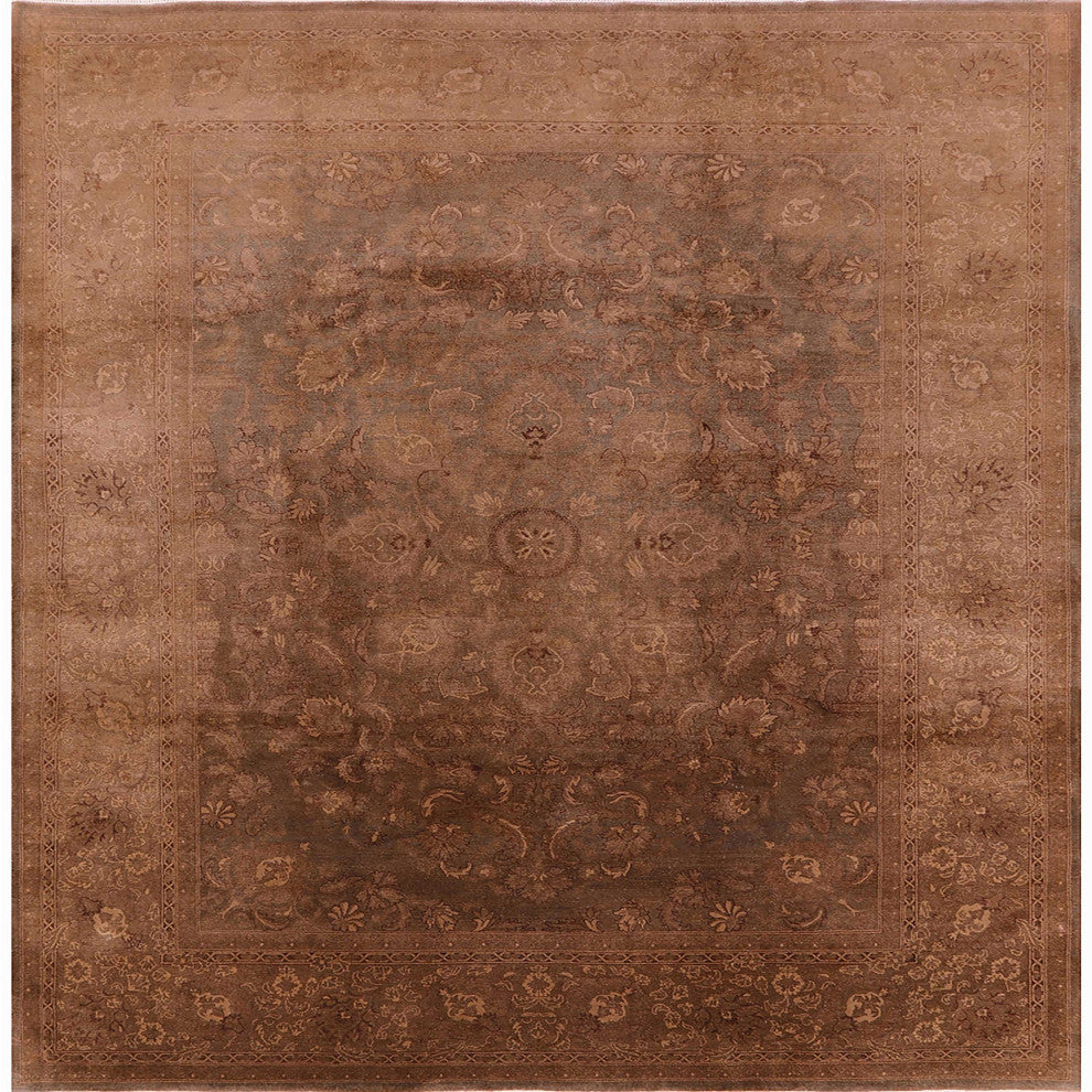 Ahgly Company Indoor Square Mid-Century Modern Area Rugs, 7' Square