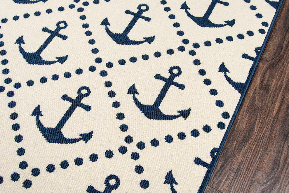Baja Rug, Ivory, 5'3"x7'6"