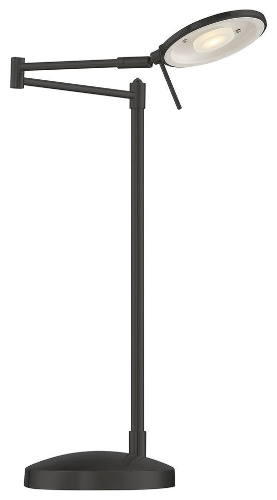 Dessau Turbo Swing Arm Table Lamp, Museum Black
