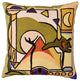 Fun in the Sun III by Alfred Gockel Accent Pillow Cover Handmade Wool 18x18"