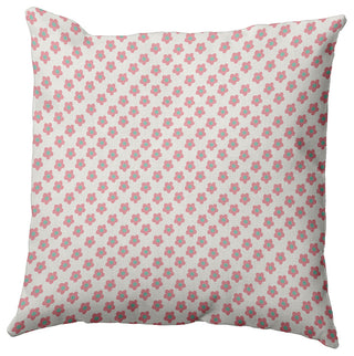 Flower Power Decorative Throw Pillow, Whisper White, 18"x18"
