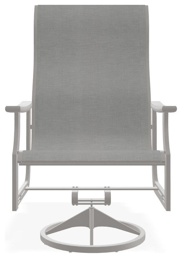 St. Catherine Sling Outdoor Supreme Swivel Rocker, Alloy/Warm Gray