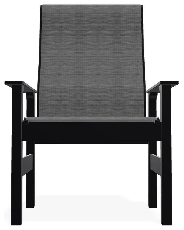 Leeward Sling Outdoor Armchair, Collect Charcoal/Black