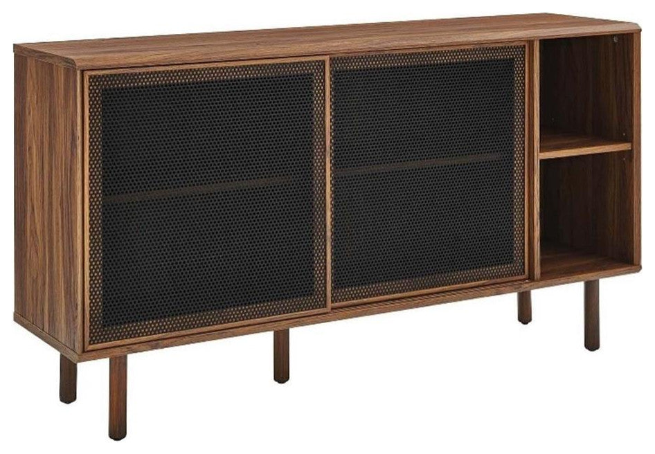 Modway Kurtis 59" Modern Style MDF and Particleboard Sideboard in Walnut