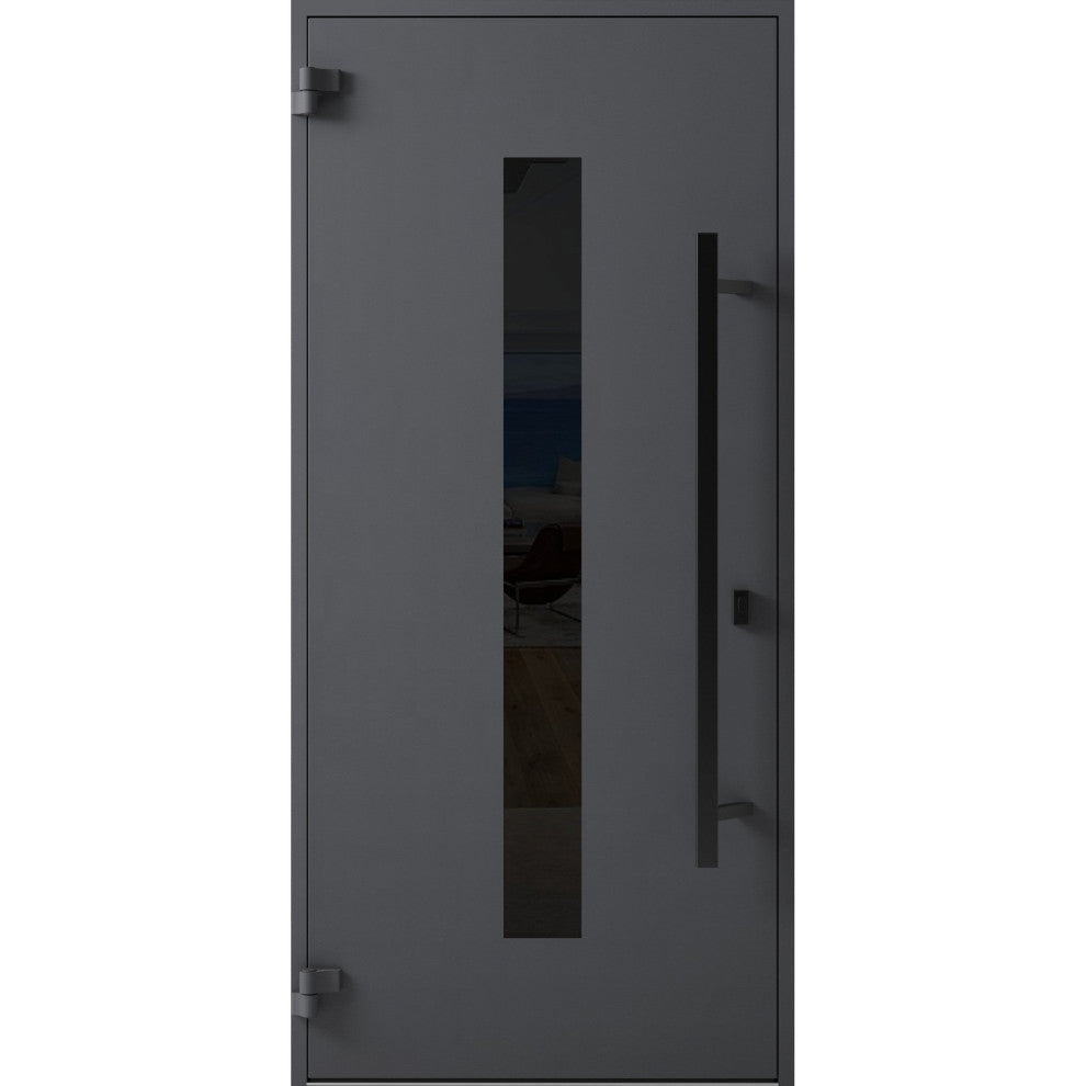 Exterior Prehung Steel Door Ronex 0130 Grey