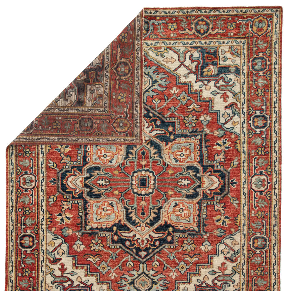 Jaipur Living Willa Hand-Knotted Medallion Red/Multicolor Rug, 3'x12'