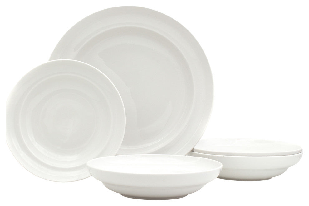 White Essential Pasta Bowls and Serve Set