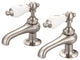 Vintage Classic Basin Lavatory Faucet, Brushed Nickel , "Hot" and "Cold" Lever