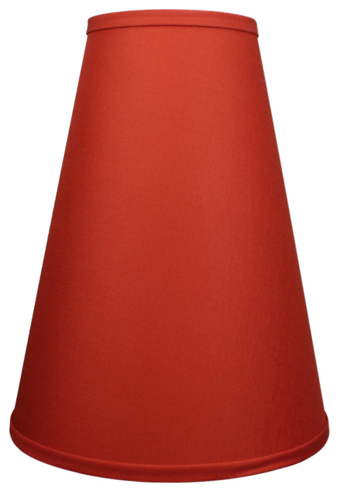 Fenchel Shades 5"x10"x13" Spider Attachment Empire Lamp Shade, Linen Paprika