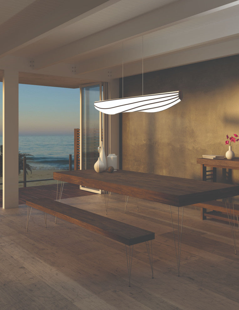 Lenis LED Linear Pendant, Walnut, 3500k - 277v