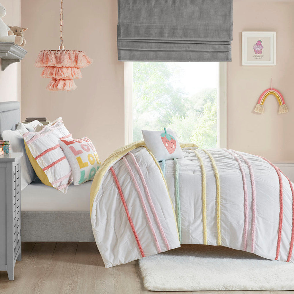 Kids Haisley Strawberry Love Comforter/Duvet Cover Set, Twin, Comforter