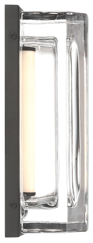 Langferd, Outdoor, 12", Matte Black, Clear Glass