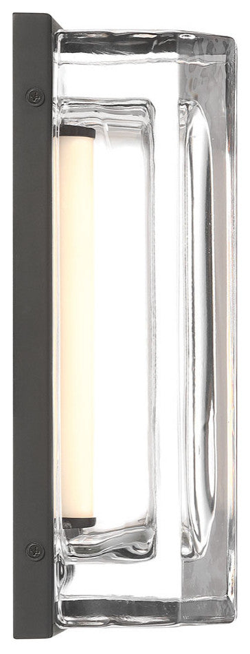 Langferd, Outdoor, 12", Matte Black, Clear Glass