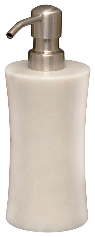 Vinca Collection Pearl White Marble Soap Dispenser