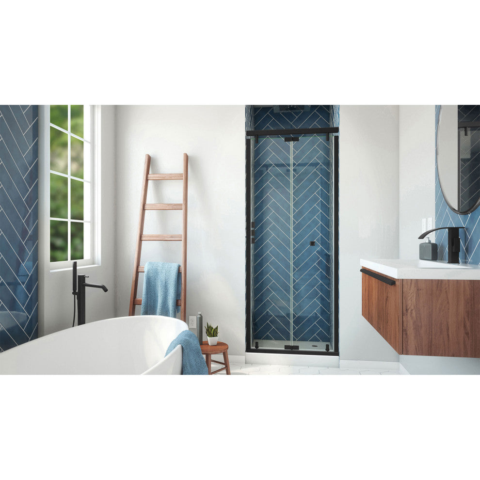 DreamLine Butterfly-S 30-31 1/2x74 Sliding Bi-Fold Shower Door, Satin Black