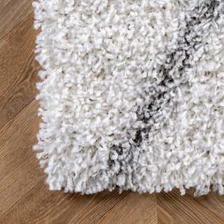Nuloom Beyazit Machine-Made Easy Shag Rug, White 2'8"x8'Runner