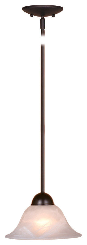 Da Vinci 9.75" Mini Pendant Oil Burnished Bronze