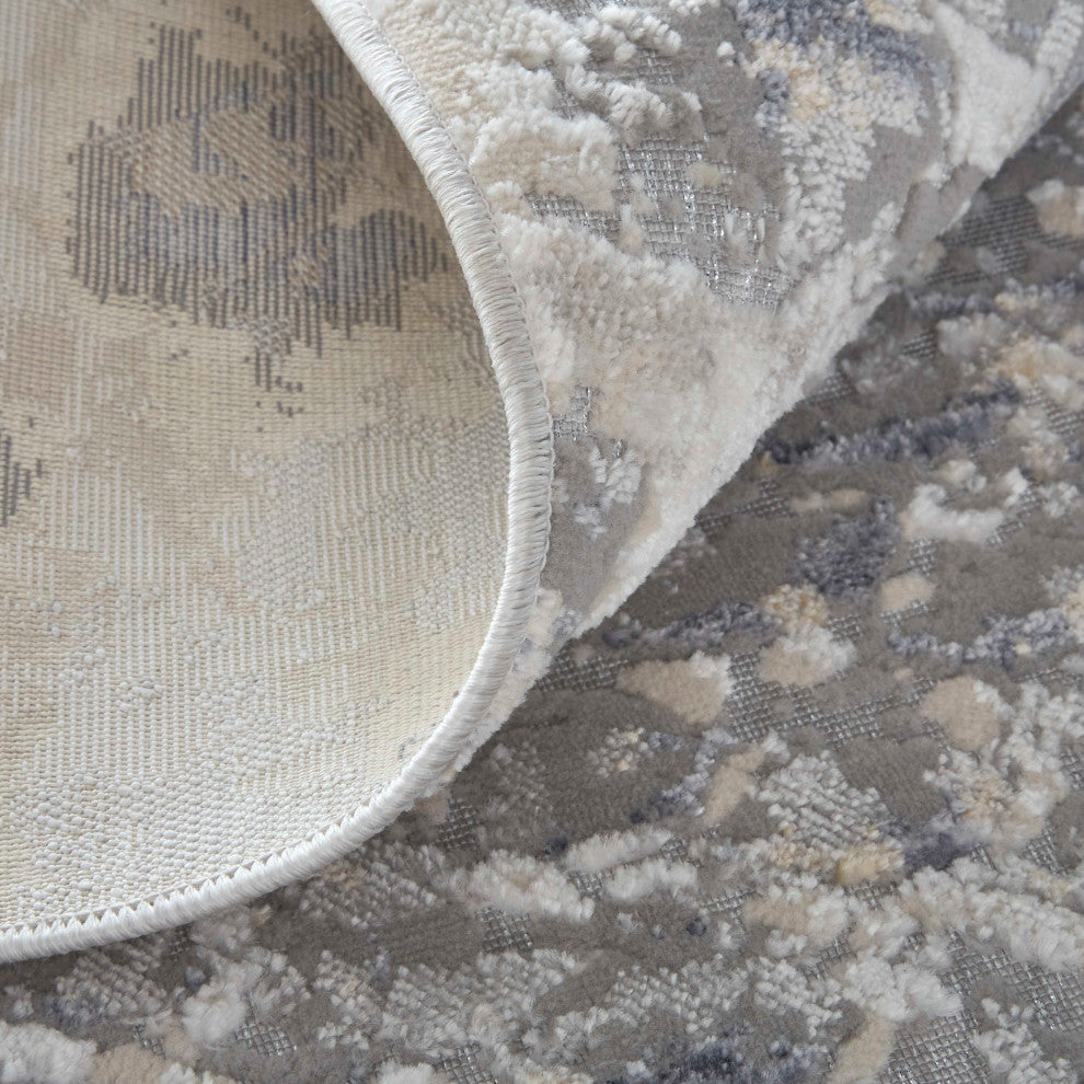 Corben R39GI Transitional/Global/Farmhouse Rug, Blue/Gray, 3'x5'